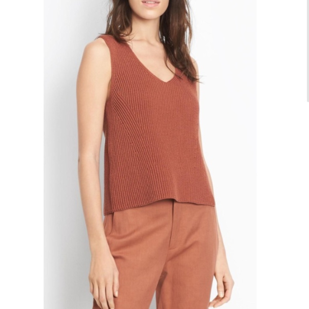 Sold VINCE Sweater Tank Top in Rust NWT